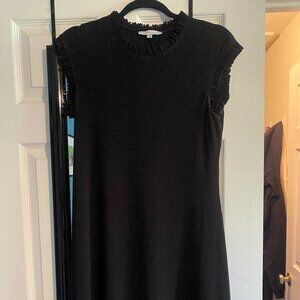 Black sleeveless swing dress